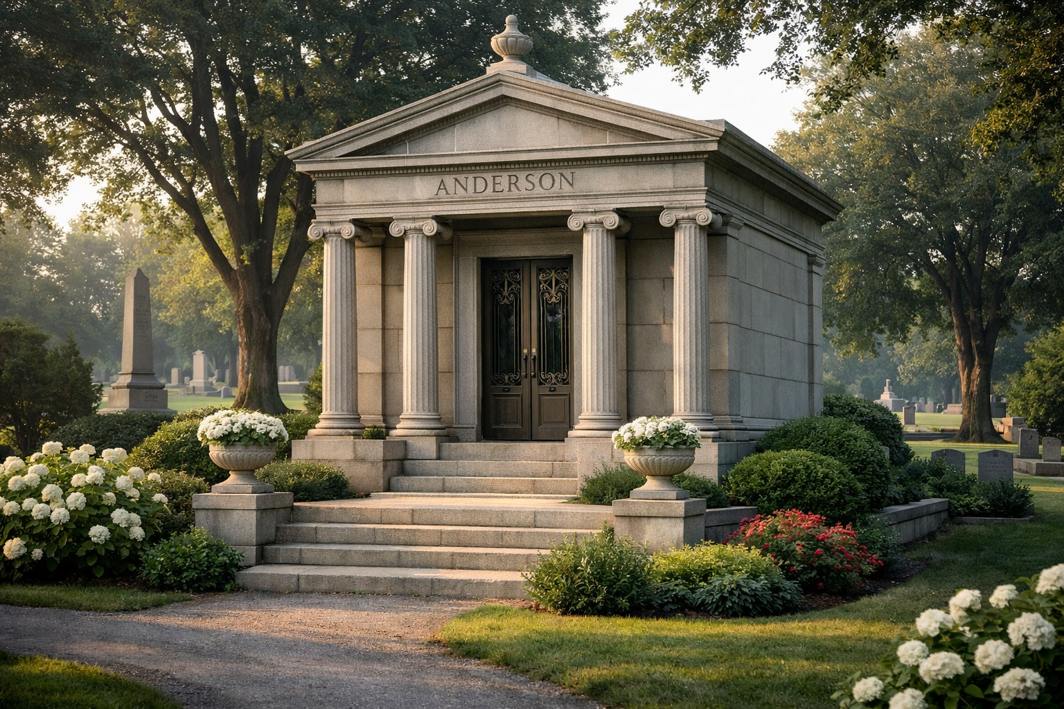 Stone mausoleum structure