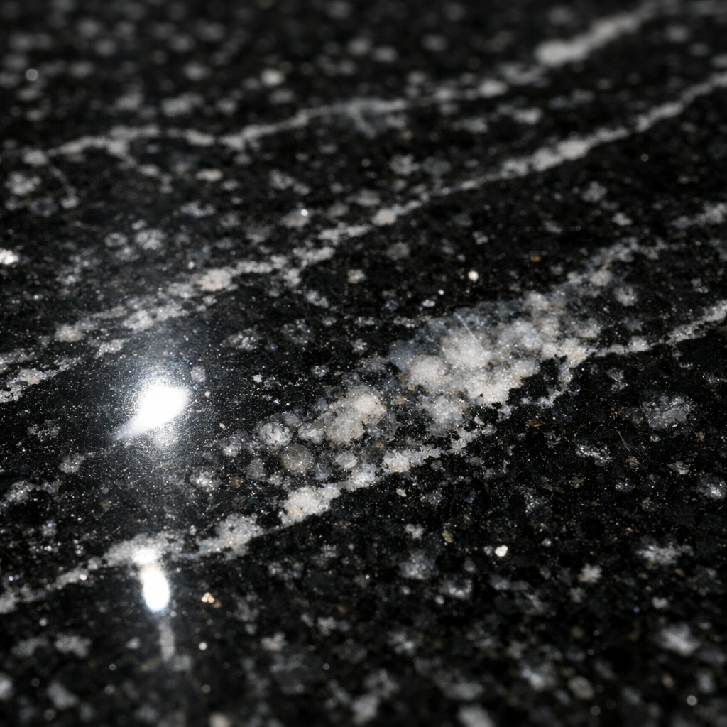 Polished granite surface