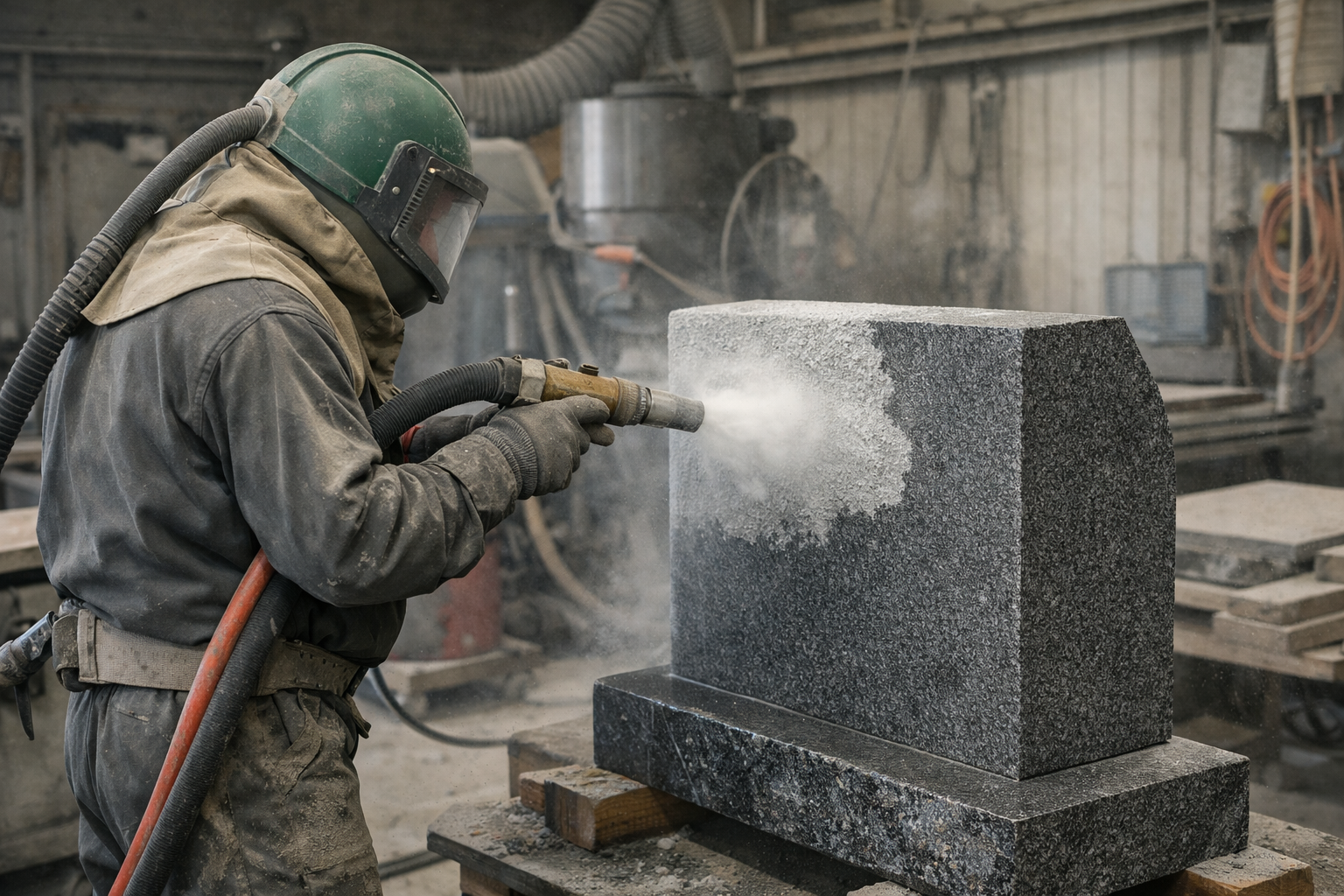 Sandblasting process