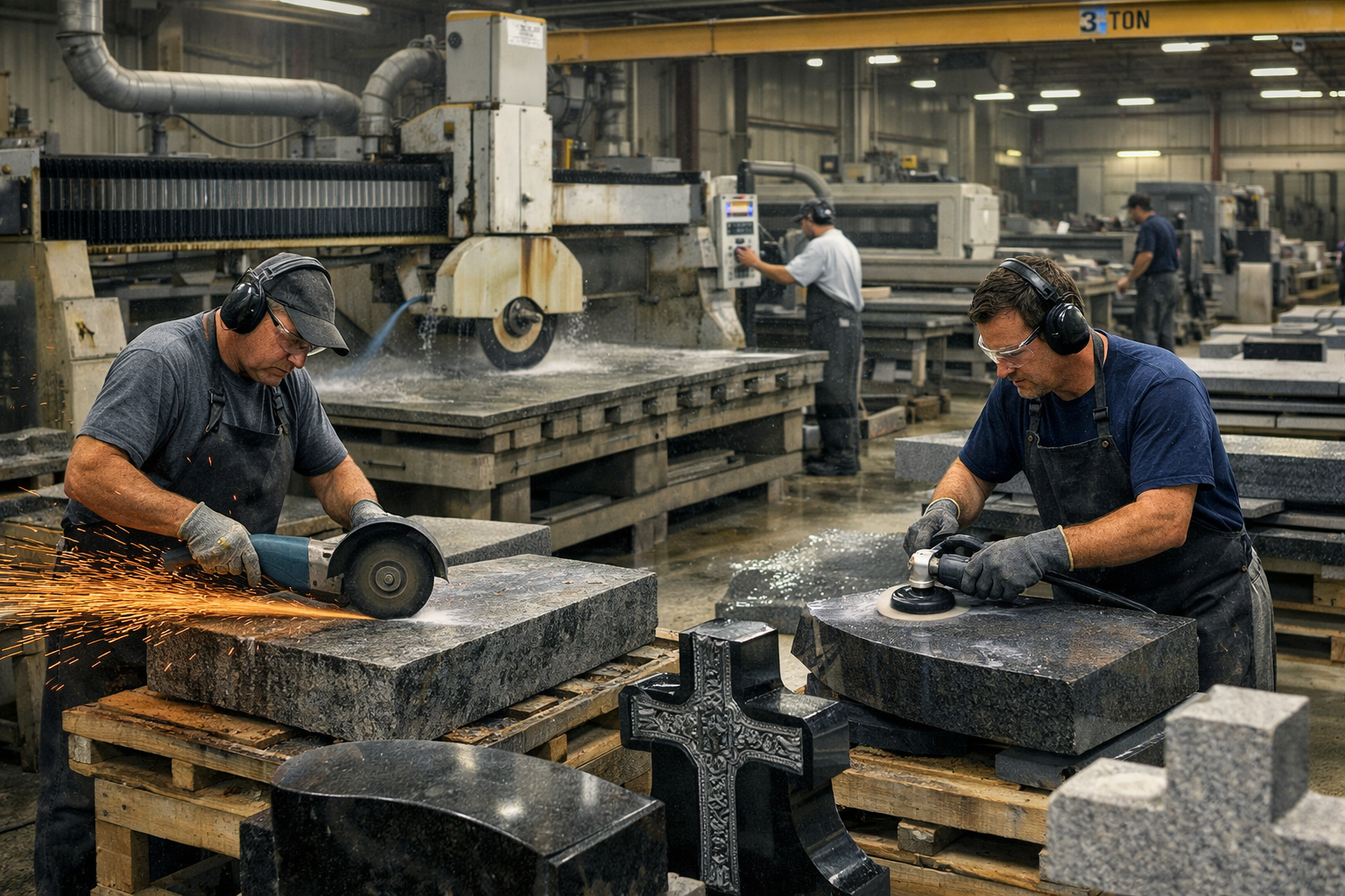 Stone cutting workshop