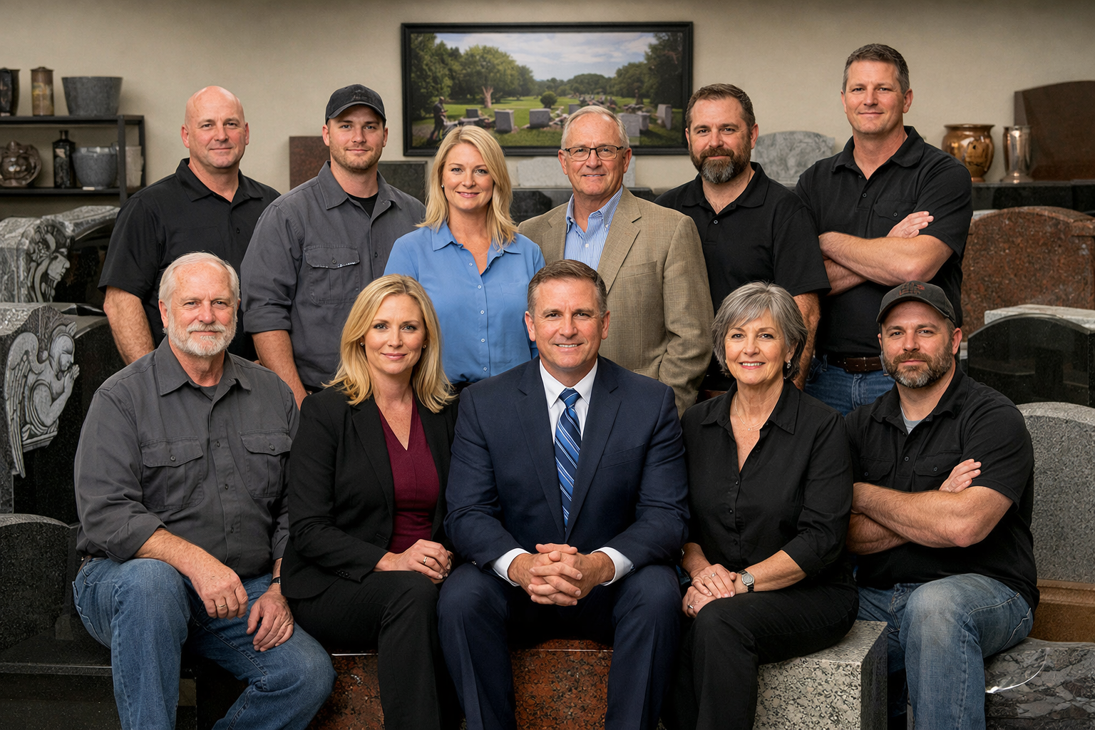 Professional memorial team